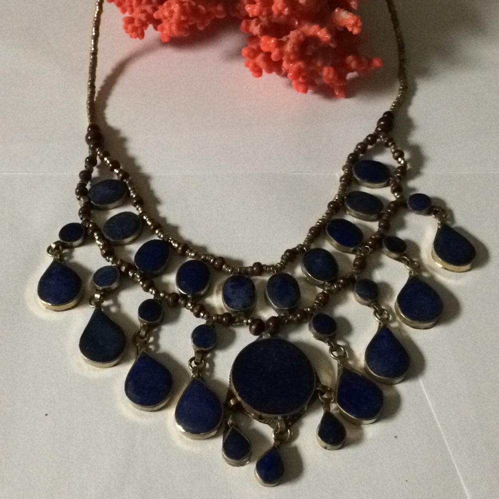 Antique lapis necklace